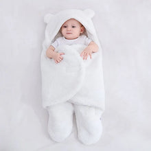 Baby Sleeping Bag Ultra-Soft Fluffy Fleece Newborn Cocoon Blanket Infant Boys Girls Clothes Sleeping Nursery Wrap Swaddle 3 6 M