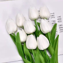 10Pcs Tulip Flowers Artificial Tulip Bouquet PE Foam Fake Flower for Wedding Ceremony Decor Home Garden Bouquet Decoration