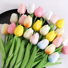 10Pcs Tulip Flowers Artificial Tulip Bouquet PE Foam Fake Flower for Wedding Ceremony Decor Home Garden Bouquet Decoration