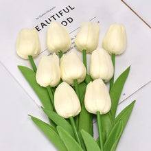 10Pcs Tulip Flowers Artificial Tulip Bouquet PE Foam Fake Flower for Wedding Ceremony Decor Home Garden Bouquet Decoration