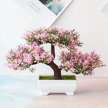 Artificial Plants Bonsai Small Tree Pot Fake Plant Flowers Potted Ornaments for Home Festival Wedding Decoration Accessories