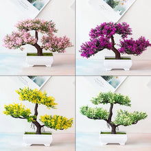 Artificial Plants Bonsai Small Tree Pot Fake Plant Flowers Potted Ornaments for Home Festival Wedding Decoration Accessories