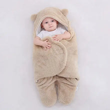 Baby Sleeping Bag Ultra-Soft Fluffy Fleece Newborn Cocoon Blanket Infant Boys Girls Clothes Sleeping Nursery Wrap Swaddle 3 6 M