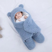 Baby Sleeping Bag Ultra-Soft Fluffy Fleece Newborn Cocoon Blanket Infant Boys Girls Clothes Sleeping Nursery Wrap Swaddle 3 6 M