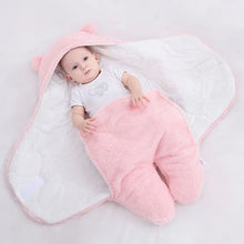 Baby Sleeping Bag Ultra-Soft Fluffy Fleece Newborn Cocoon Blanket Infant Boys Girls Clothes Sleeping Nursery Wrap Swaddle 3 6 M