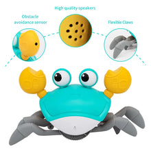 Interactive Crab Toy for Baby Crawling Crab Techno Escape Electronic Toys with Music Toddler Gift