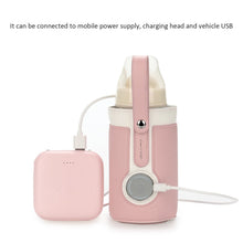 Warmth on the Go: The SmartSip Portable Bottle Warmer - Quick Charging with Precision Temperature Control in Chic Pink