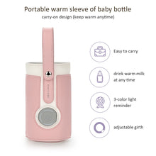 Warmth on the Go: The SmartSip Portable Bottle Warmer - Quick Charging with Precision Temperature Control in Chic Pink