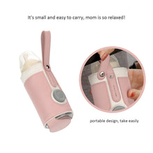 Warmth on the Go: The SmartSip Portable Bottle Warmer - Quick Charging with Precision Temperature Control in Chic Pink